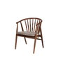 Hanah Home Albero48 Silla de Madera de Haya, Nogal y Beige, 55x77x47 cm